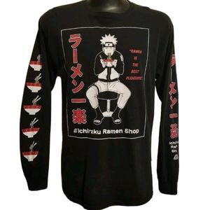 Naruto Shippuden Men's Large Ramen Is The Best Pleasure Long Sleeve T-Shirt